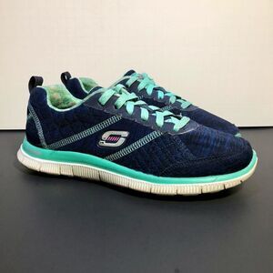 Womens SKECHERS Flex Appeal Blue Running Shoes / Size 7